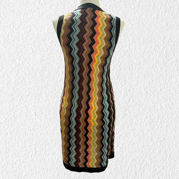 Missoni for Target 20th Anniversary Dress Brown Sleeveless Chevron Patterned XS - Picture 2 of 8